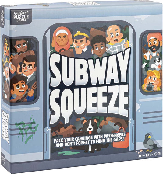 Professor puzzle subway squeeze - puzzel spel - engelstalig -