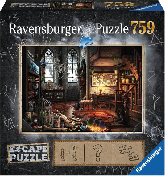 Ravensburger escape room puzzel - draken laboratorium, 759st
