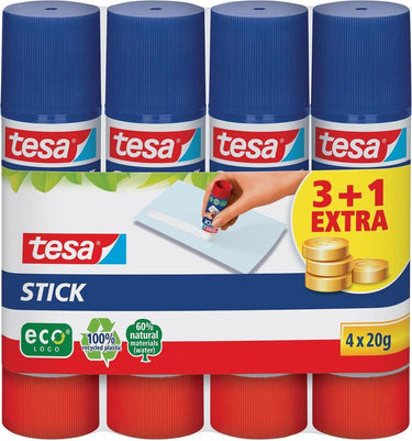 Tesa ® lijmstift stick eco 20g, 3 + 1 gratis
