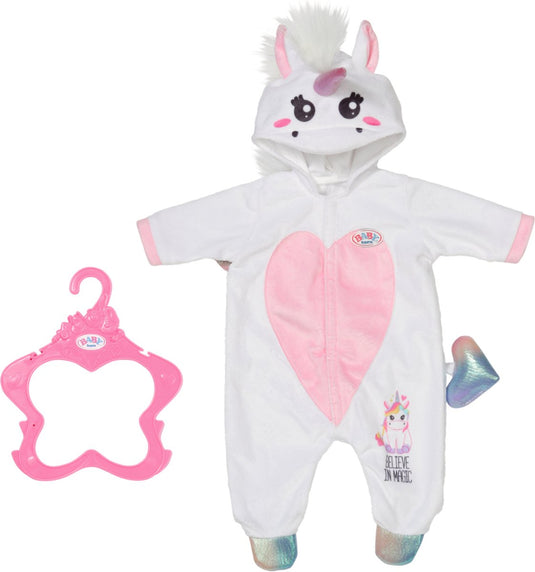 Baby born unicorn onesie - poppenkleding 43cm