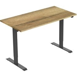 Euroseats bureau zwart, eiken b000bl140nat 80 x 750-1235 x 140 mm