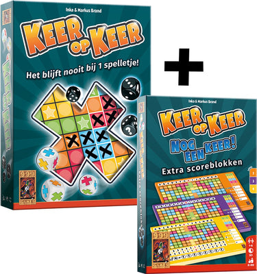 999games 999 games - keer op keer dobbelspel met extra scoreblokken level 2, 3 en 4 - hét dobbelspel voor het hele gezin - gezelschapsspel - familiespel - educatief spel - klein cadeautje