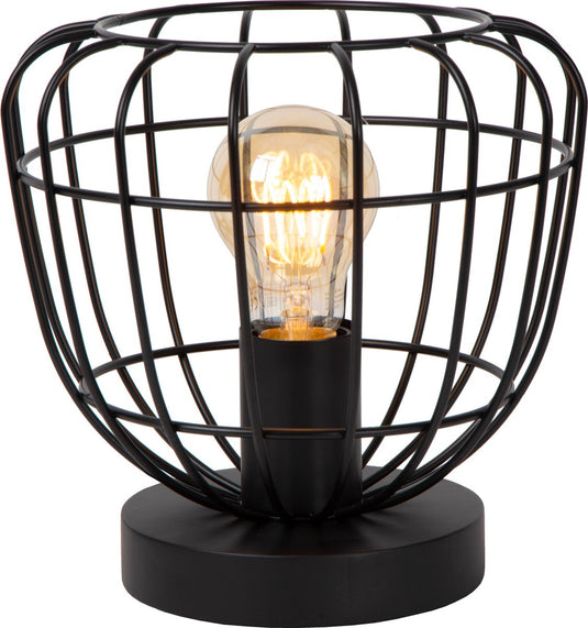 Lucide filox - tafellamp - ø 20 cm - 1xe27 - zwart