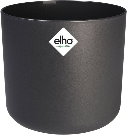 Elho b.for soft rond 22 - bloempot voor binnen - 100% gerecycled plastic - ø 22.3 x h 20.4 cm - antraciet