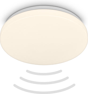 B.k.licht briloner - led badkamerlamp - badkamerverlichting met bewegingsmelder - plafonniére met warm wit licht - ø27 x 6.5 cm