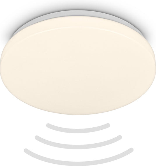 B.k.licht briloner - led badkamerlamp - badkamerverlichting met bewegingsmelder - plafonniére met warm wit licht - ø27 x 6.5 cm