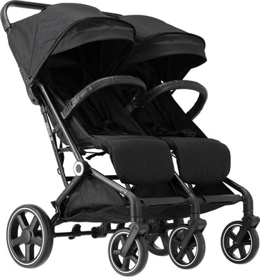 Deryan luxe xp twin buggy xl - dubbele buggy - duobuggy - compact lichtgewicht - zwart