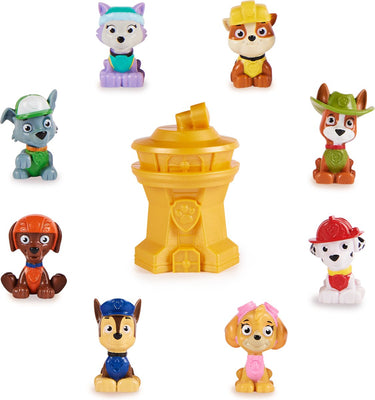 Spin master paw patrol 10e verjaardag - minifiguren van 5 cm in uitkijktoren-verrassingsverpakking - stijlen kunnen variëren
