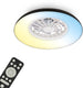 Briloner windora - plafondventilator met verlichting - led plafondlamp met ventilator - dimbaar - 5 snelheden - ventilatorlamp zomer- en wintermodus - cct - ø48.5 cm - zwart