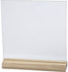 Creativ company creotime glazen plaat met houten voet 10 stuks 15,5 x 15,5 cm
