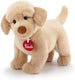 Trudi - classic knuffelhond labrador liam 25 cm - handgemaakt in italie - zacht pluche - knuffeldier voor jongens en meisjes - bruin - 11x21x25 cm maat s