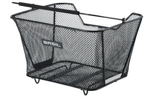 basil lesto - bicycle basket - on the back - black