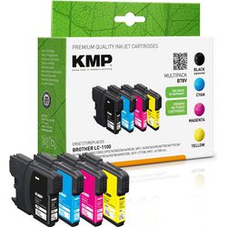 Inktcartridge kmp lc-1100valbp zwart, cyaan, magenta, geel