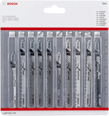 Bosch accessories 2607011172 decoupeerzaagbladenset clean precision, 10-delig 10 stuk(s)