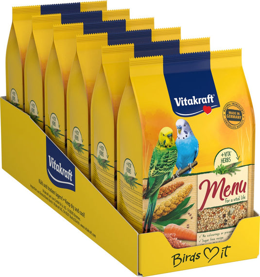 Vitakraft menu vogelvoeding - parkiet - 6x500 gram