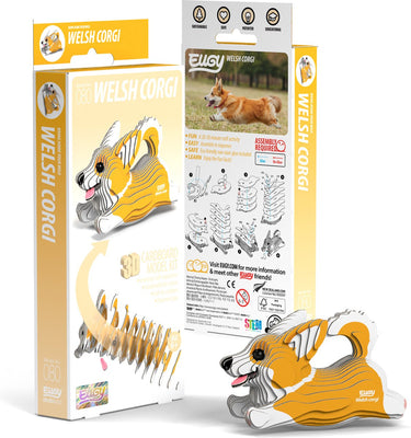 Eugy 3d puzzel - welsh corgi hond - boerderijdieren - duurzaam - verzamel ze allemaal - 6 jaar