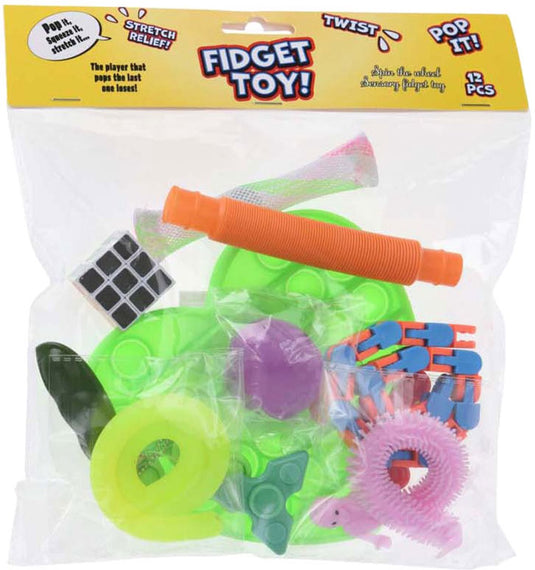 Koopman fidget speelgoed set kleurrijk sensorisch speelgoed 12 stuks.