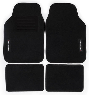 Dunlop universele automatten set - 4-delig - voor verschillende auto merken - voor en achter - zwart