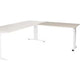 Aanbouwtafel schaffenburg lin-pla126-lerw-m25 120x60x65-85cm lindberg eik, wit