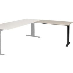 Aanbouwtafel schaffenburg lin-pla126-robz-m25 120x60x65-85cm robson eik, zwart