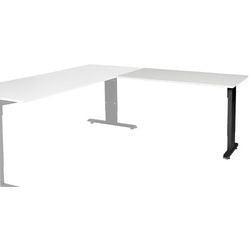 Aanbouwtafel schaffenburg lin-pla126-wirz-m25 120x60x65-85cm wit, zwart