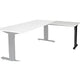 Aanbouwtafel schaffenburg lin-pla086-wirz-m25 80x60x65-85cm wit, zwart