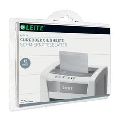 Oliepapier voor papierversnipperaars leitz 80070000 iq oil sheets pak van 12 vel
