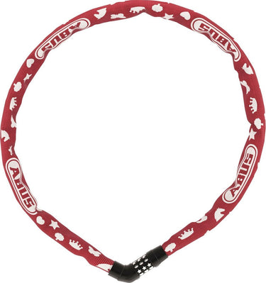 Abus fietsslot kettingslot - steel-o-chain™ 4804c symbols - security level 4 - rood - 75 cm - geschikt voor elektrische fietsen en stadsfietsen