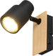 Rl live your light reality pierre - spot - zwart mat - excl. 1x gu10 3 w - wand- en plafondmontage - geschikt voor vaste montage of stekker - casalum