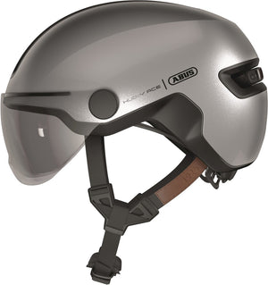 Abus fietshelm hud-y ace gleam silver l - 57-61 cm - zilver - geschikt voor gebruik op elektrische fietsen - stadsfietsen - 460 g l