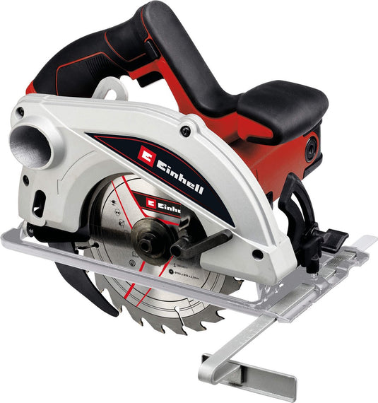 Einhell cirkelzaag tc-cs 1250 - 1250 w - 5.500 t min - ø165 - max. zaagdiepte bij 90° 45°: 55 38 mm - incl. 1x zaagblad (ø165x16 30x2,2 mm 24 t)