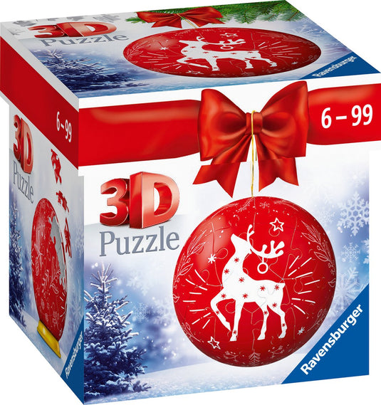 Ravensburger kerstbal rendier- 3d puzzel - puzzleball - 54 stukjes