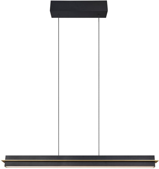 Trio emerson - hanglamp - zwart mat - incl. 1x smd 22 w - 4-stappen touch dimmer - traploos instelbare lichtkleur - geheugen functie - traploos in hoogte verstelbaar