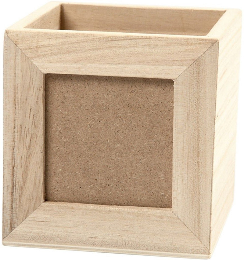 Load image into Gallery viewer, Creativ company houten pennenbakje met fotolijstje
