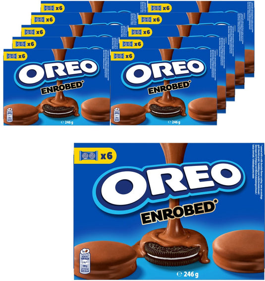 Oreo original koekjes met een bedekking met melk chocoladesmaak - doos 10 x 246g (6 x 41g) - koek voor onderweg - displaydoos - chocoladekoek