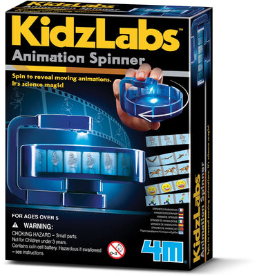 4m wetenschap en spel - maak een animatie fidget spinner - bouwpakket - kidzlabs - 5+