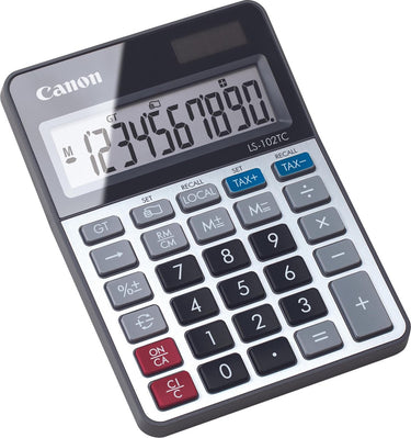 Canon tischrechner anzeigend ls-102 tc bureaurekenmachine zwart (b x h x d) 106 x 22 x 147 mm