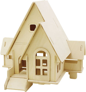 Creativ company 3d houten constructie set huis