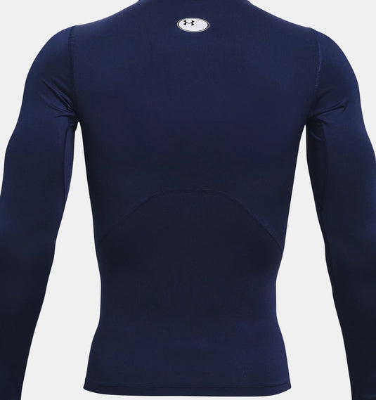 Under armour ua hg armour comp ls-blu heren sporshirt - midnight navy - wit