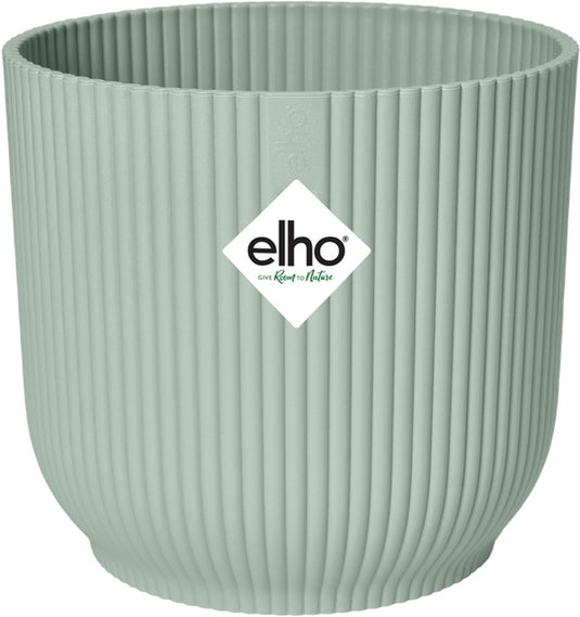 Elho vibes fold rond mini 7 - bloempot voor binnen - 100% gerecycled plastic - ø 7.0 x h 6.5 cm - sorbet groen