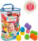 Clementoni 40x soft clemmy stapelblokken - baby speelgoed blokken - zachte foam speelblokken - sensorisch speelgoed voor 6 - 36 maanden
