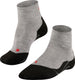Falke tk5 short anti-blaar dun wol functioneel materiaal wandelsokken heren grijs - maat 42-43