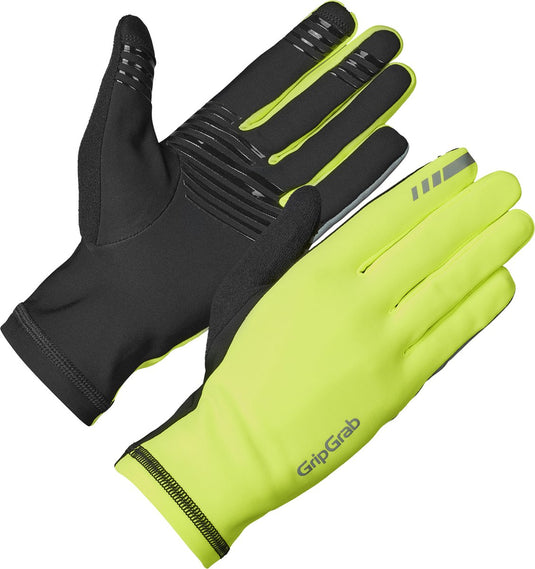 Gripgrab - insulator 2 hi-vis lente herfst fietshandschoenen lange vinger thermo zonder padding - geel hi-vis - unisex - maat xxl