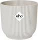 Elho vibes fold rond wielen 35 - bloempot voor binnen - 100% gerecycled plastic - ø 34.9 x h 32.4 cm - zijdewit