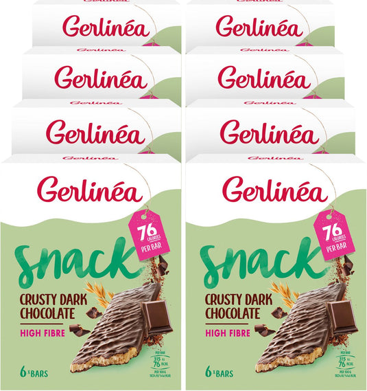 Gerlinea gerlinéa - tussendoortje - crusty snack - pure chocolade - 8 x 102 gr
