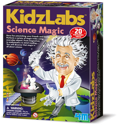 4m wetenschap en spel - goochelmagie voor kinderen - 12 goocheltrucs - kidzlabs - 8+