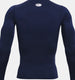 Under armour ua hg armour comp ls-blu heren sporshirt - midnight navy - wit