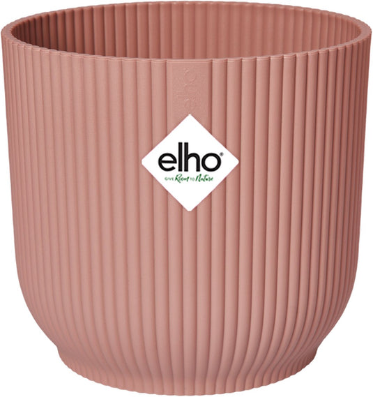 Elho vibes fold rond 22 - bloempot voor binnen - 100% gerecycled plastic - ø 22.0 x h 20.2 cm - delicaat roze