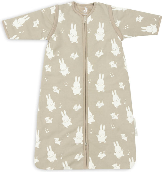 Jollein x nijntje slaapzak winter met afritsbare mouw 110cm miffy snuffy - olive green - winterslaapzak