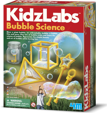 4m wetenschap en spel - leer alles over zeepbellen maken - hobbypakket - kidzlabs - 5+